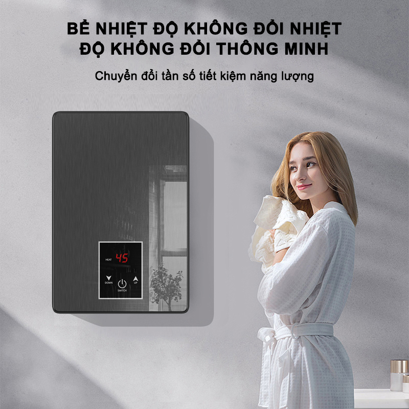 OOKAS máy nước nóng trực tiếp Máy nước nóng điện Màn Hình Cảm Ứng LCD- Tặng kèm vòi sen Máy làm nóng nước trực tiếp