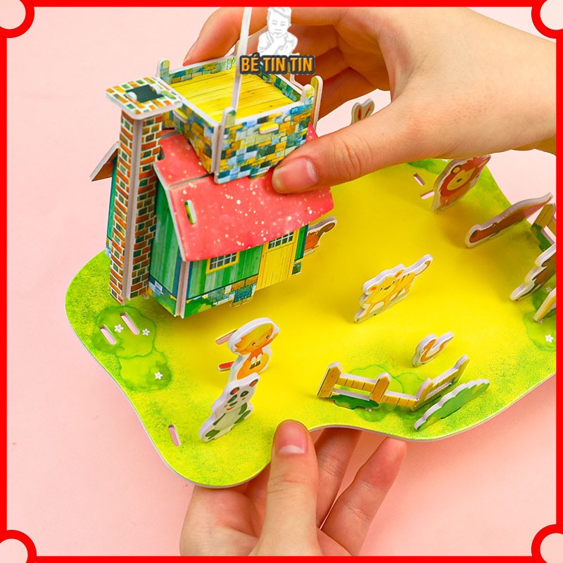 Đồ Chơi Xếp Hình Cho Bé, Xếp Hình 3d Xốp Trang Trí Mô Hình Xe Tăng, Máy Bay, Lâu Đài Phù Hợp làm Quà Tặng