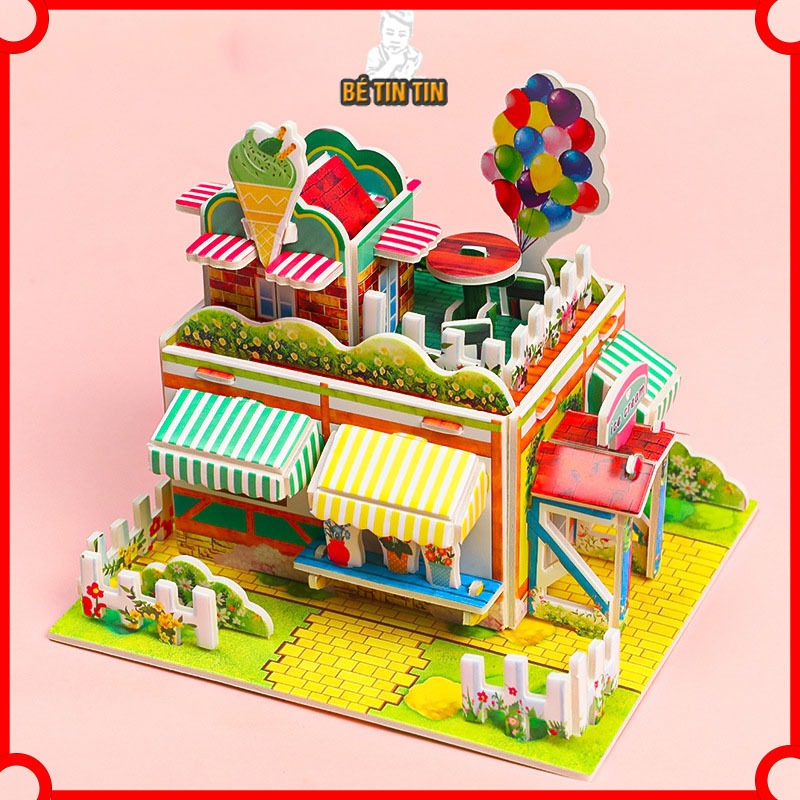 Đồ Chơi Xếp Hình Cho Bé, Xếp Hình 3d Xốp Trang Trí Mô Hình Xe Tăng, Máy Bay, Lâu Đài Phù Hợp làm Quà Tặng