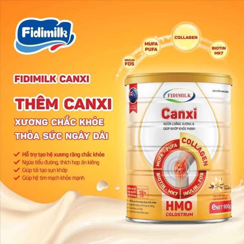 Sữa bột Fidimilk Canxi lon 900g