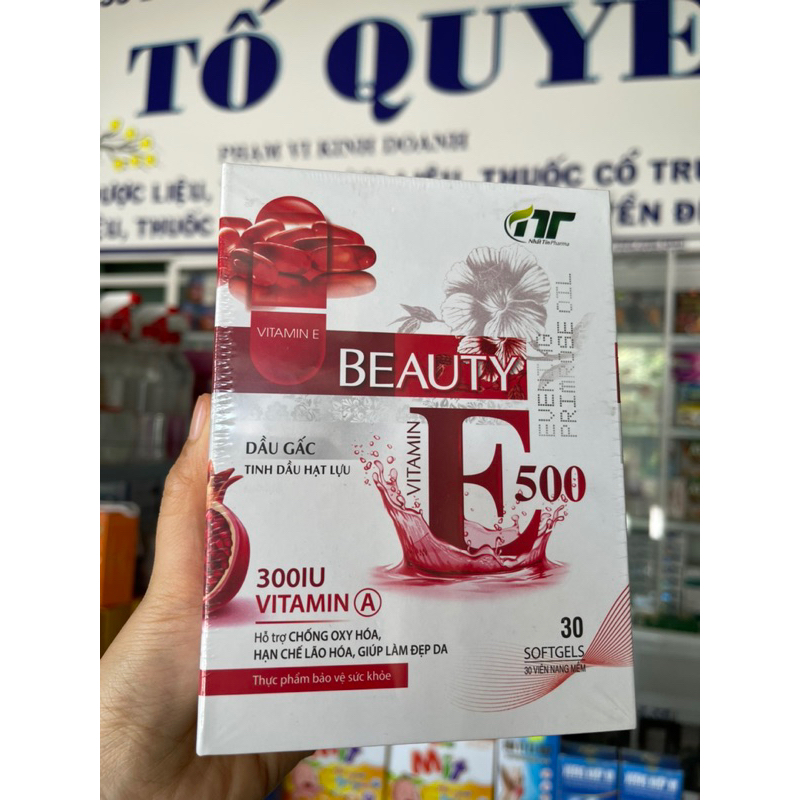 VITAMIN E ĐỎ BEAUTY 500 chống lão hoá, đẹp da