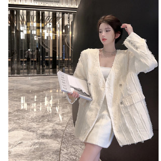 Sẵn Be 1-M(Hàng Đẹp)Ảnh thật 5 hình cuối-HC568.Áo khoác vest blazer oversize cổ trơn cúc tim phong cách Hàn Quốc