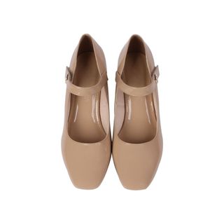 [HCM] Giày Cao Gót Hạnh Dung Đế Trụ Mũi Vuông HD04865AD ( Màu Đen Mờ - Kem - Đen Bóng  )