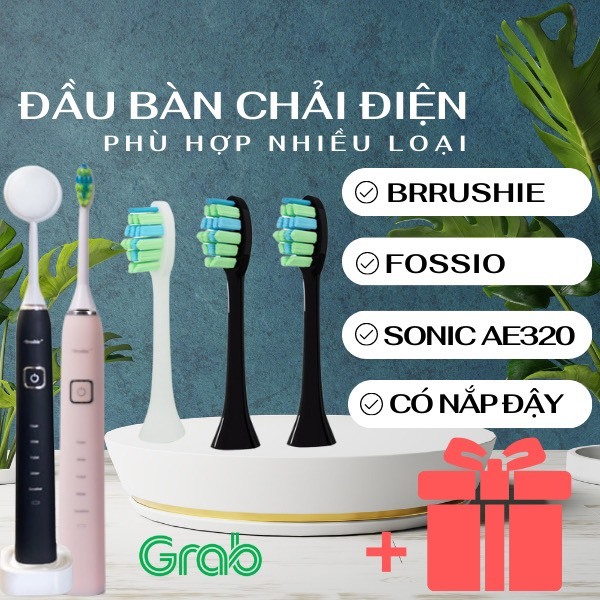 Đầu Bàn Chải Điện phù hợp Brushie, Fossio, Sonic AE320, Hangy và các loại bàn chải điện khác