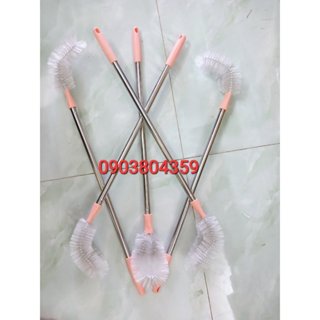 Cây chổi cọ rửa bình nước 20lít,cây súc rửa bình đầu cong dài ( mẫu mới cán dài hơn.Đầu chổi dài cong )đầu cọ sạch hơn