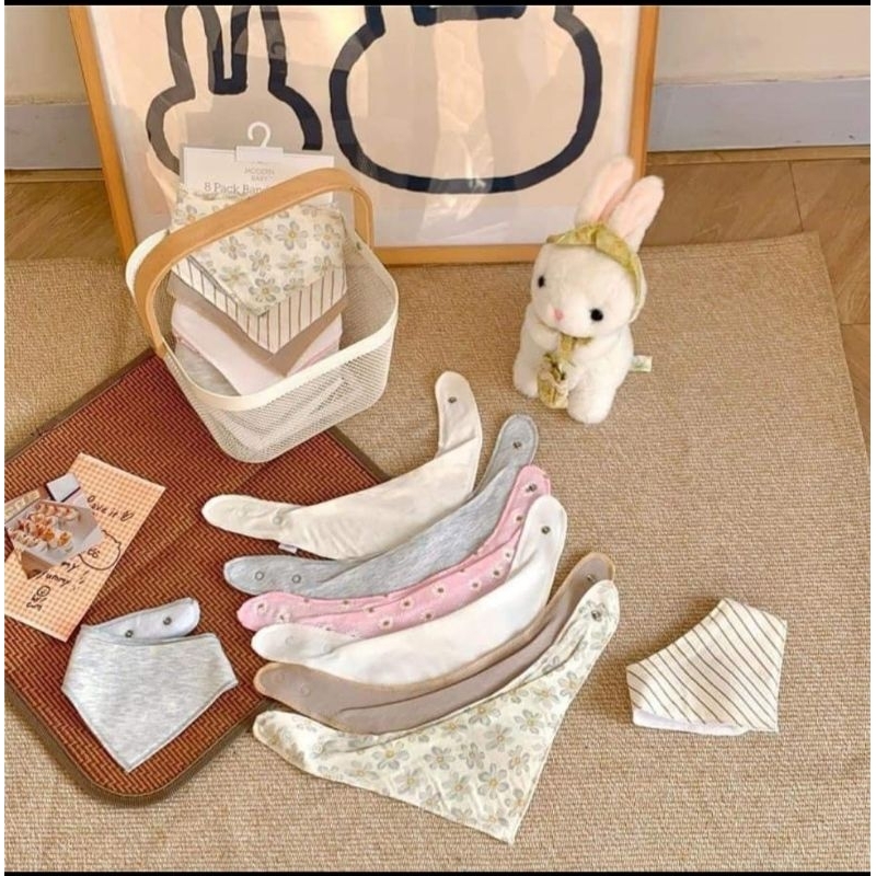 Set 10 yếm tam giác nỉ siêu dễ thương cho bé gái hàng quảng châu