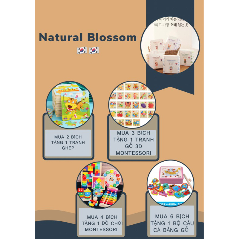 Natural Blossom Hàn Quốc cao cấp NB30/S30/M26/L24/XL22/XXL20