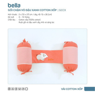 Gối chèn sơ sinh 2 bên chống giật mình-Gối vỏ đậu xanh Balla-chặn cho bé-Cặp chặn