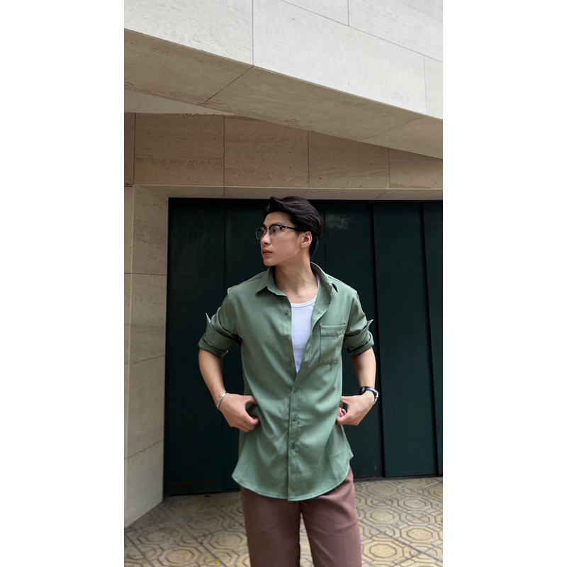 Áo sơ mi dài tay Robus chất cotton Ý dày dặn Windy Shirt