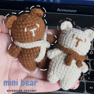 Móc khoá len Gấu mini