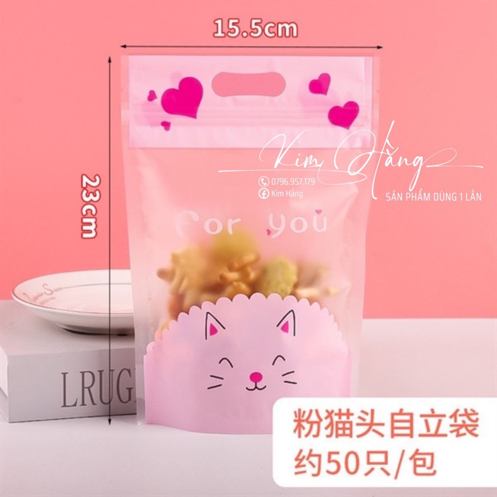 Set 50 Túi zip kẹo 15,5 x 23cm , đựng kẹo , bánh , mức ( đựng 200gr - 300gr ) chọn ngẫu nhiên