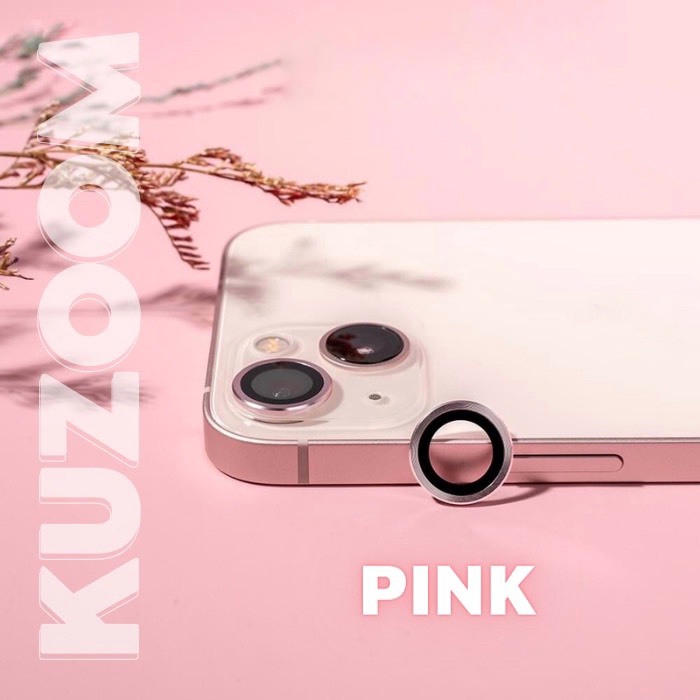 Cường lực Camera Lens KUZOOM màu hồng cho iPhone 13Mini/13