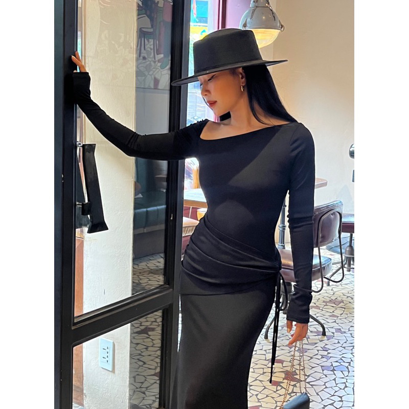 | Chang Tròn | 𝐌𝐚𝐲𝐝𝐢 𝐃𝐫𝐞𝐬𝐬 - Đầm Body lệch vai chuẩn form Bigsize