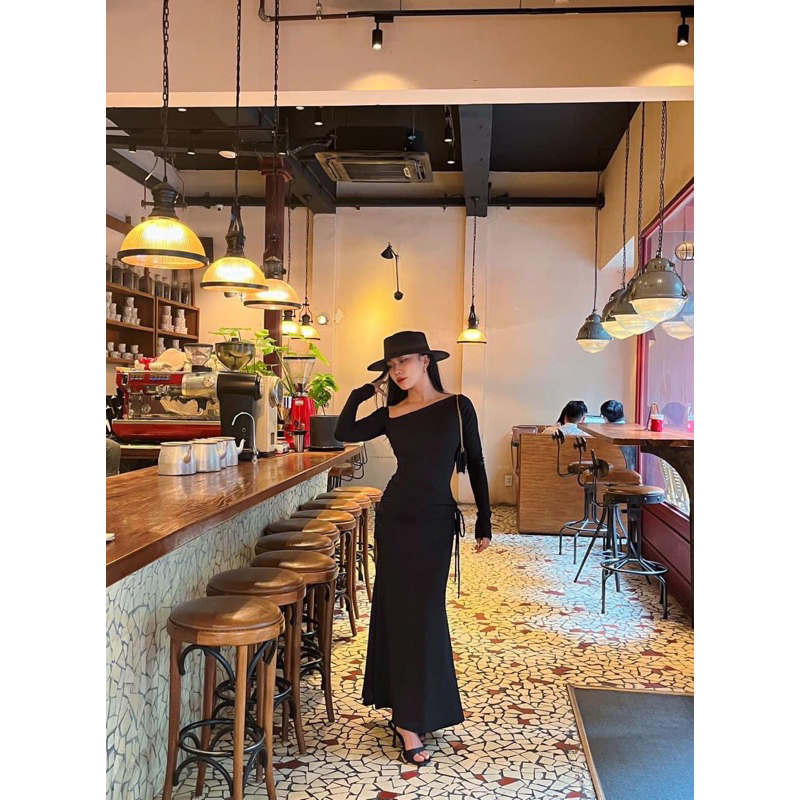 | Chang Tròn | 𝐌𝐚𝐲𝐝𝐢 𝐃𝐫𝐞𝐬𝐬 - Đầm Body lệch vai chuẩn form Bigsize