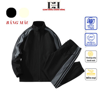  bộ thể thao nam nữ Dihu 2 lớp set đồ bộ quần áo vải gió dù chống nước cản gió bụi ấm áp mùa thu đông 