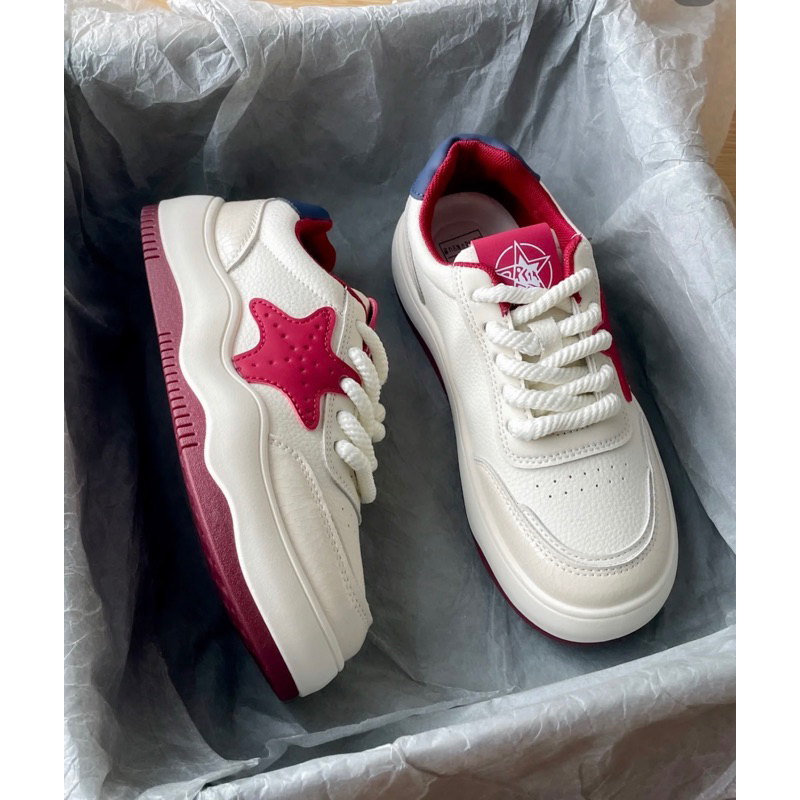 Giày Sneaker nữ Ngôi sao Chất da siêu đẹp, Giày nữ thể thao cá tính Msp 0916