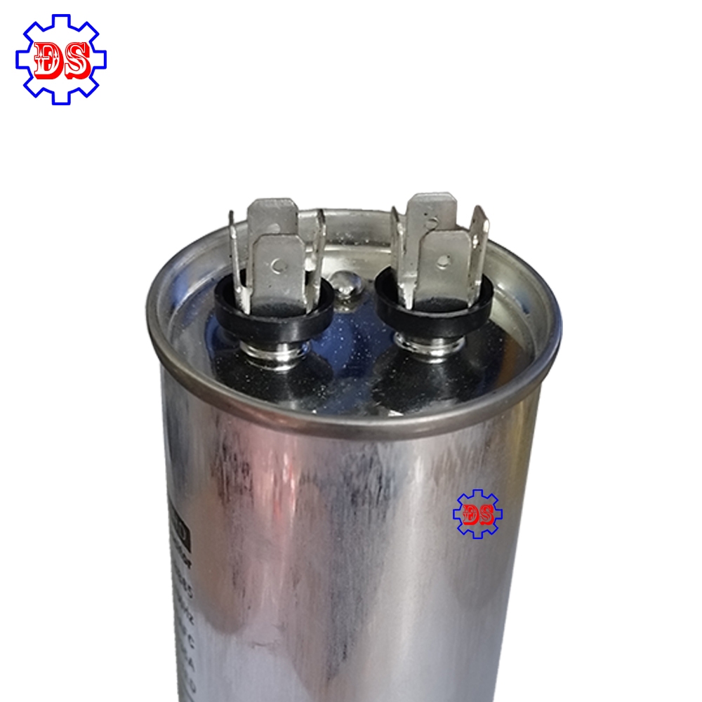 Tụ 60uF 400Vac, vỏ nhôm, chân cắm, thương hiệu HiHD