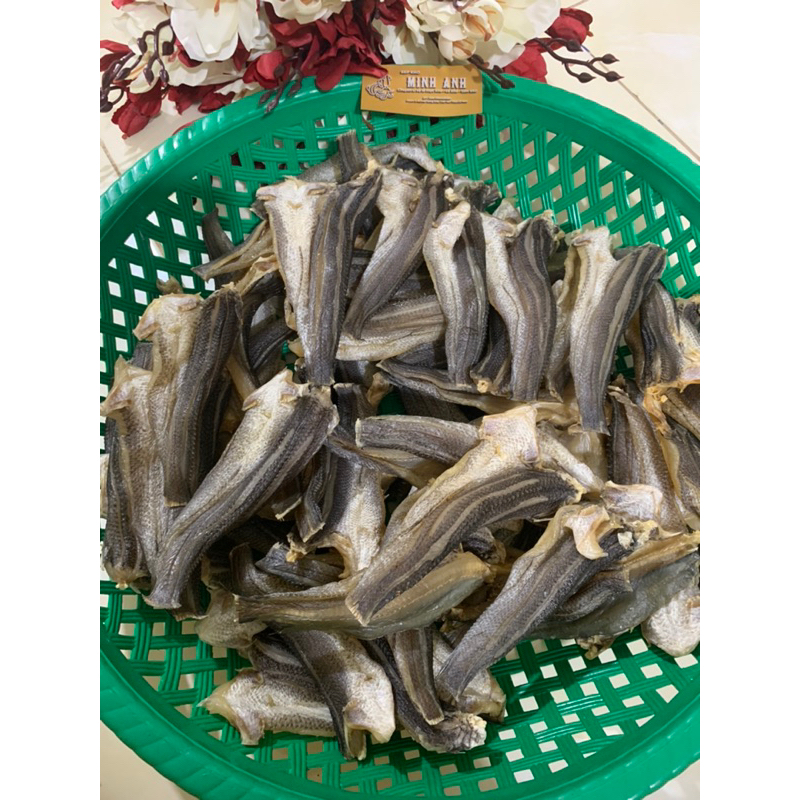 500gram khô cá lóc cửng nguyên con phơi 4 nắng