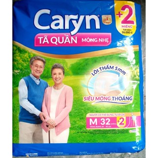 {TẶNG 2 MIẾNG}-TÃ QUẦN CARYN MỎNG NHẸ SIZE M 32+2, L28+2, XL24+2