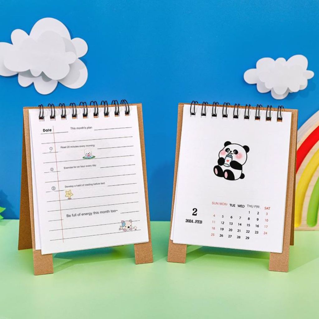 Lịch mini 2024 dễ thương hoạt hình