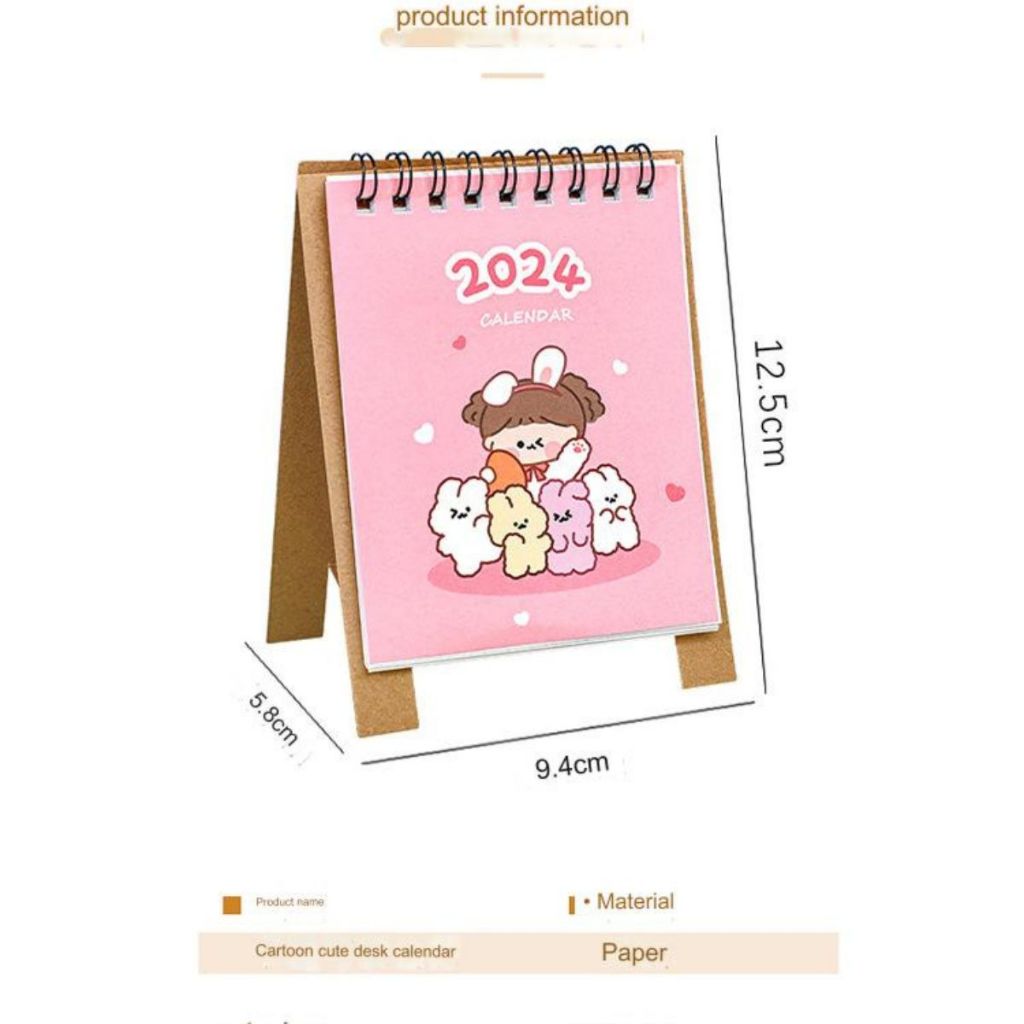 Lịch mini 2024 dễ thương hoạt hình