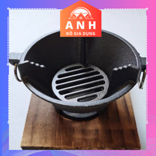 Bếp gang nướng than hoa, bếp gang nướng thịt, bếp cồn chiên BBQ