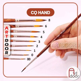 [ARTDOOR] Cọ vẽ đầu Tròn HAND thân Nâu (ZBS)