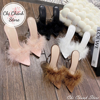 Giày cao gót lông vũ cao 10P hàng cao cấp form lên chân cực xinh tôn dáng Chị Chảnh Store G78