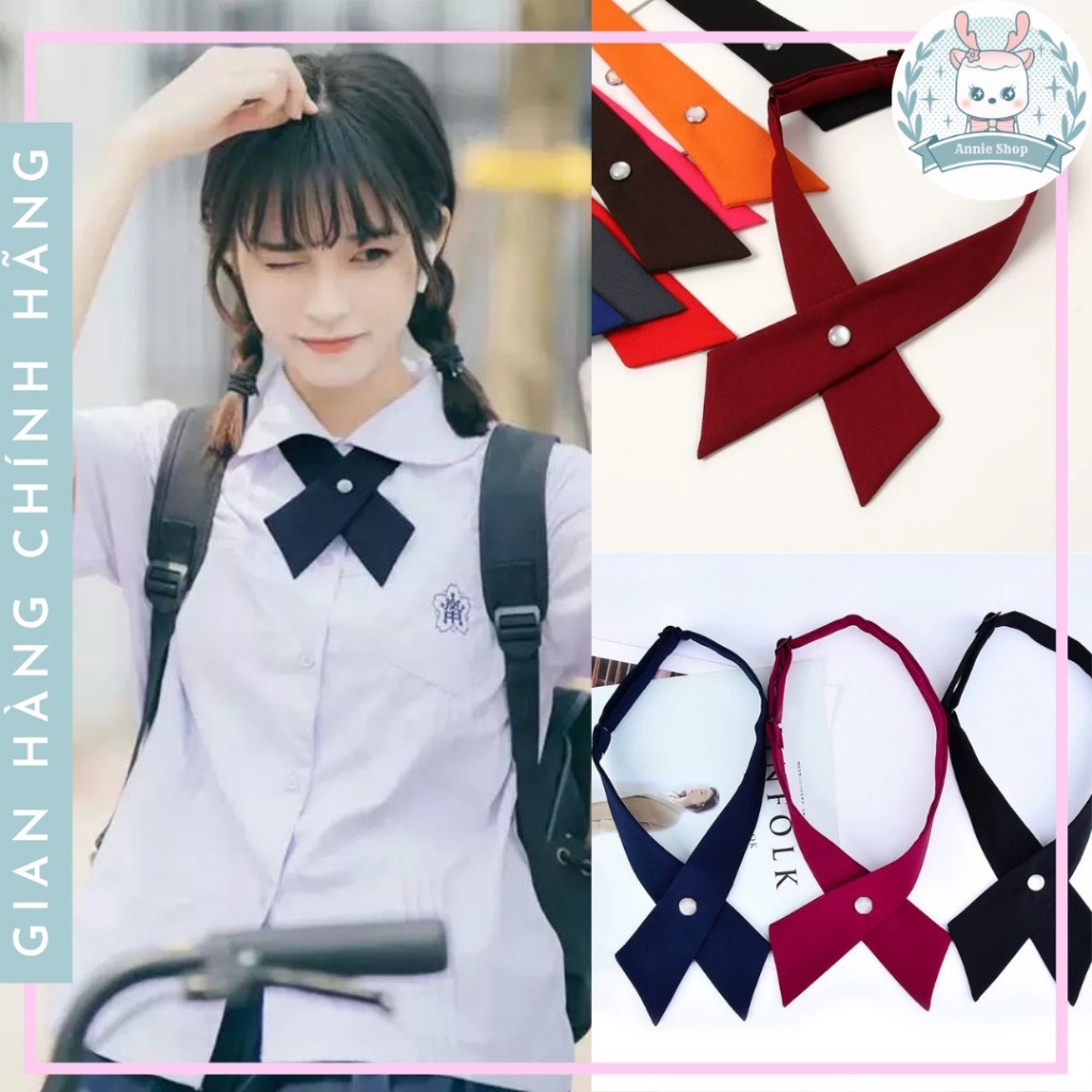 Nơ Đồng Phục, Cà Vạt Nơ Học Sinh Thái Hàng Loại 1 Annieshop