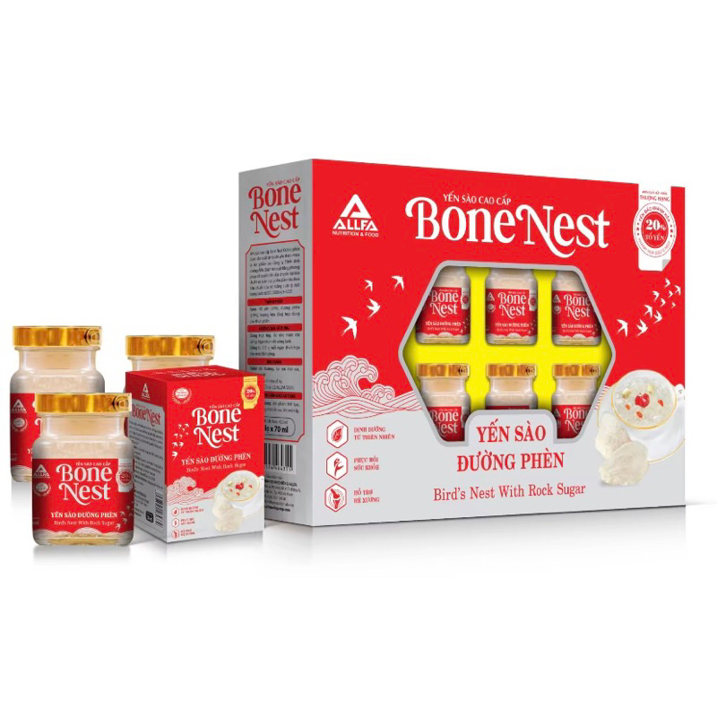 Yến Sào Cao Cấp Bonenest đường phèn lọ 70ml