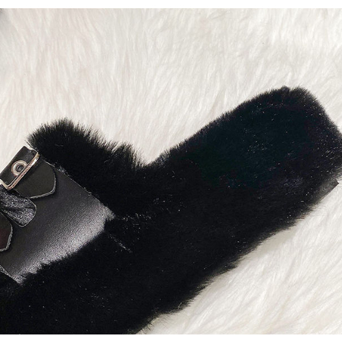 Dép lông, dép đi trong nhà, dày 3 size,Giày sandal cotton đế cao lông dễ thương thời trang thu đông/3.5cm