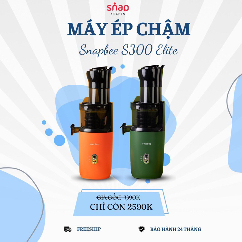MÁY ÉP CHẬM SNAPBEE S300 Elite - HÀNG CHÍNH HÃNG - BẢO HÀNH 24 THÁNG