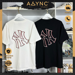 (Auth) Áo Thun New Era x MLB Logo Ny Nghiêng Đen Viền Đỏ Trắng Màu Đen Trắng - CODE: 13700024 - 13700023 | Async Studio