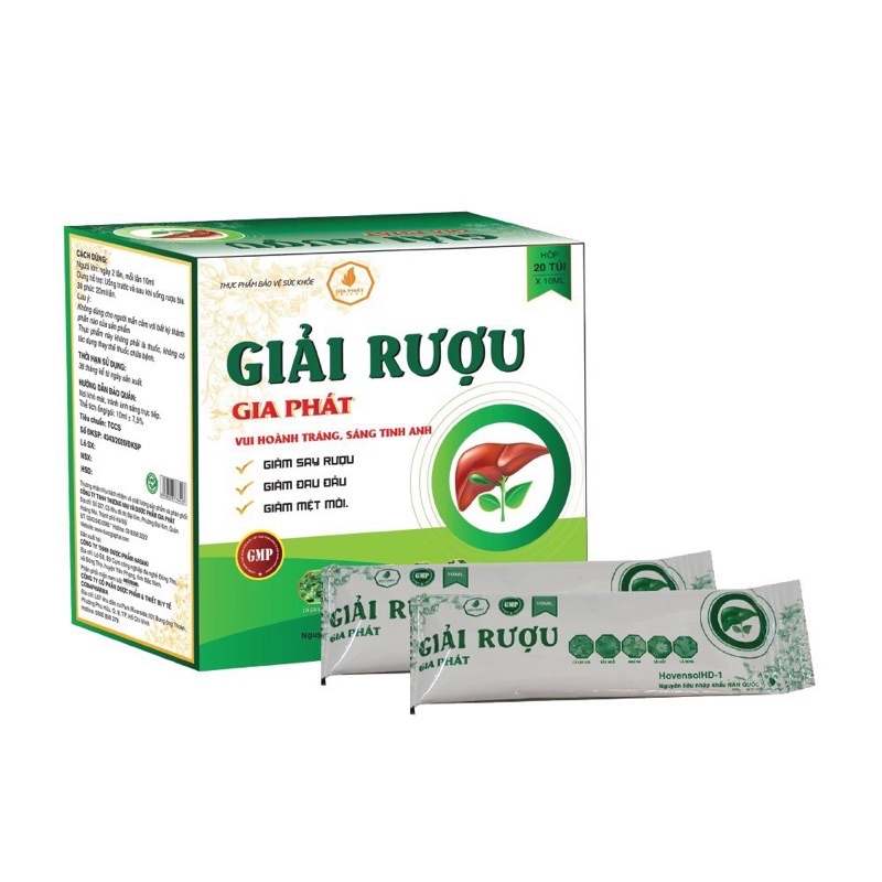 Gói Siro Giải Rượu - Giảm Say Rượu Buồn Nôn Đau Đầu Chóng Mặt Mệt Mỏi Hiệu Quả