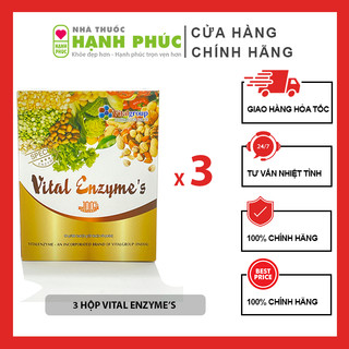 [COMBO 3 HỘP] Vital Enzymes Chính Hãng Cho Cả Gia Đình Cửa Sổ Vàng (30 gói/hộp)