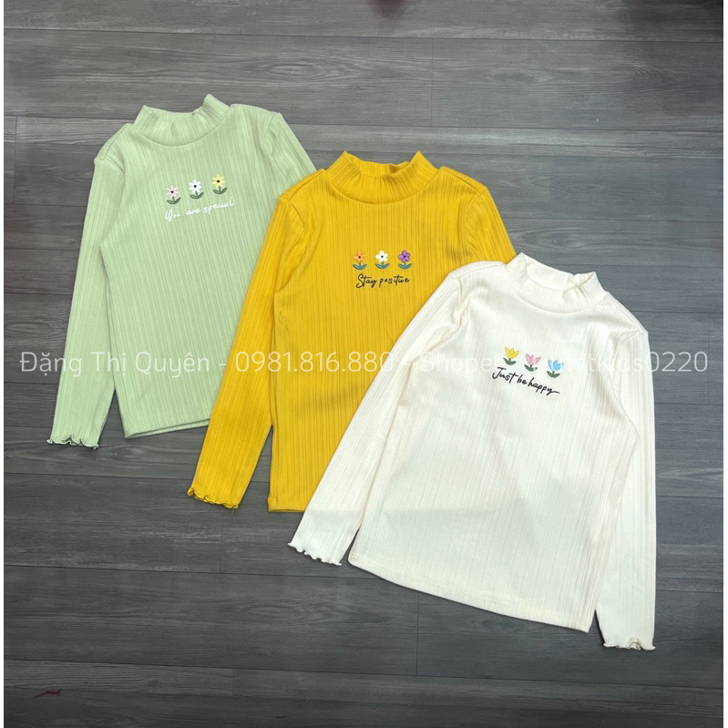 Áo bé gái cổ 3p dư xịn 3-10y