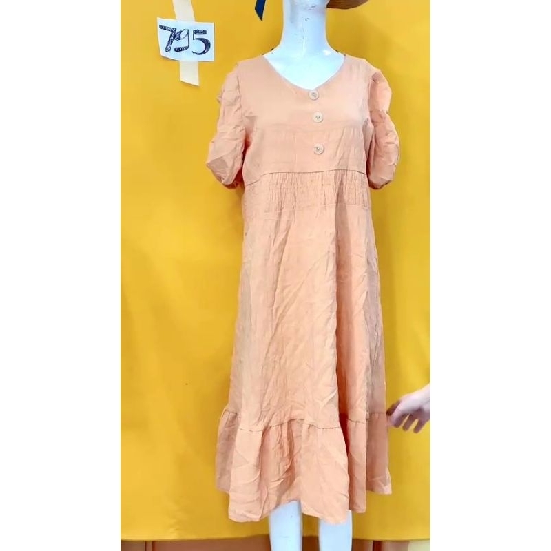 Đầm sơmi cam size L. S795