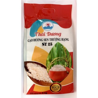 Gạo st25 hương sen thượng hạng 5kg - thái dương