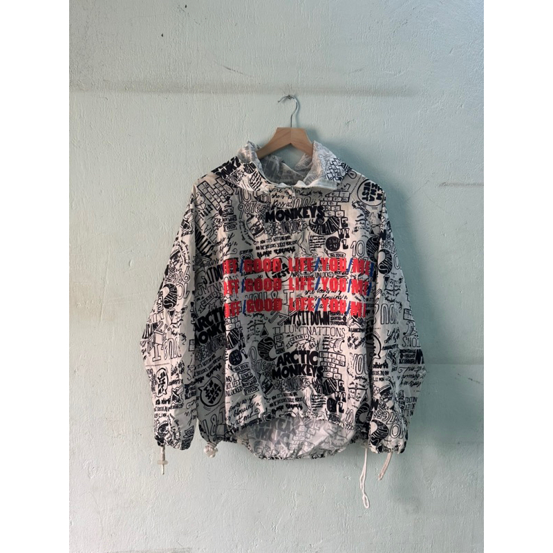 Thanh lý áo hoodie dù hoạ tiết