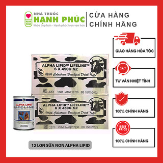 [COMBO 2 THÙNG 12 LON ] Sữa Non AlphaLipid Lifeline 450g từ New Zealand - TPCN360