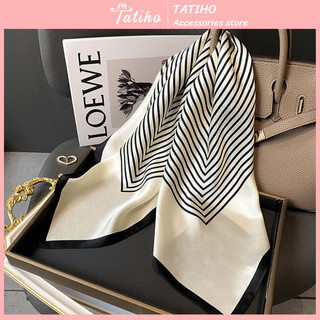 [Hàng Xịn, Giá Tốt] Khăn Lụa Vuông Cao Cấp Viền Ô Vuông Đồng Phục - Chất Liệu Lụa Chiffon 70x70cm - Mã KL032