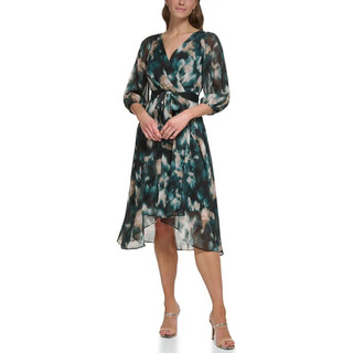 Đầm Dkny dư xịn vải voan chiffon từ eo 90cm