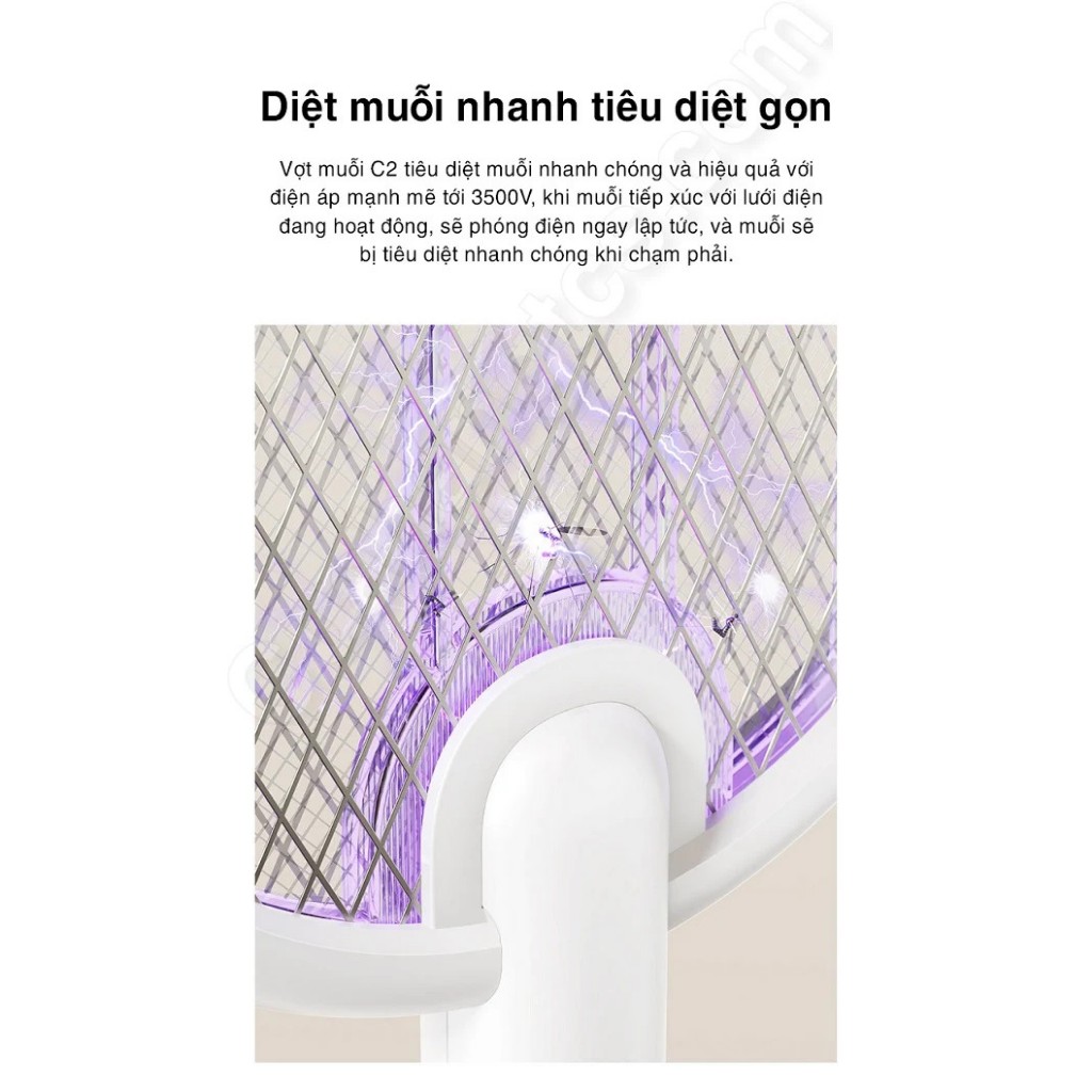 Vợt bắt muỗi XM Qualitell C2 ZSC220906-Vợt bắt muỗi Qualitell, có chân đứng