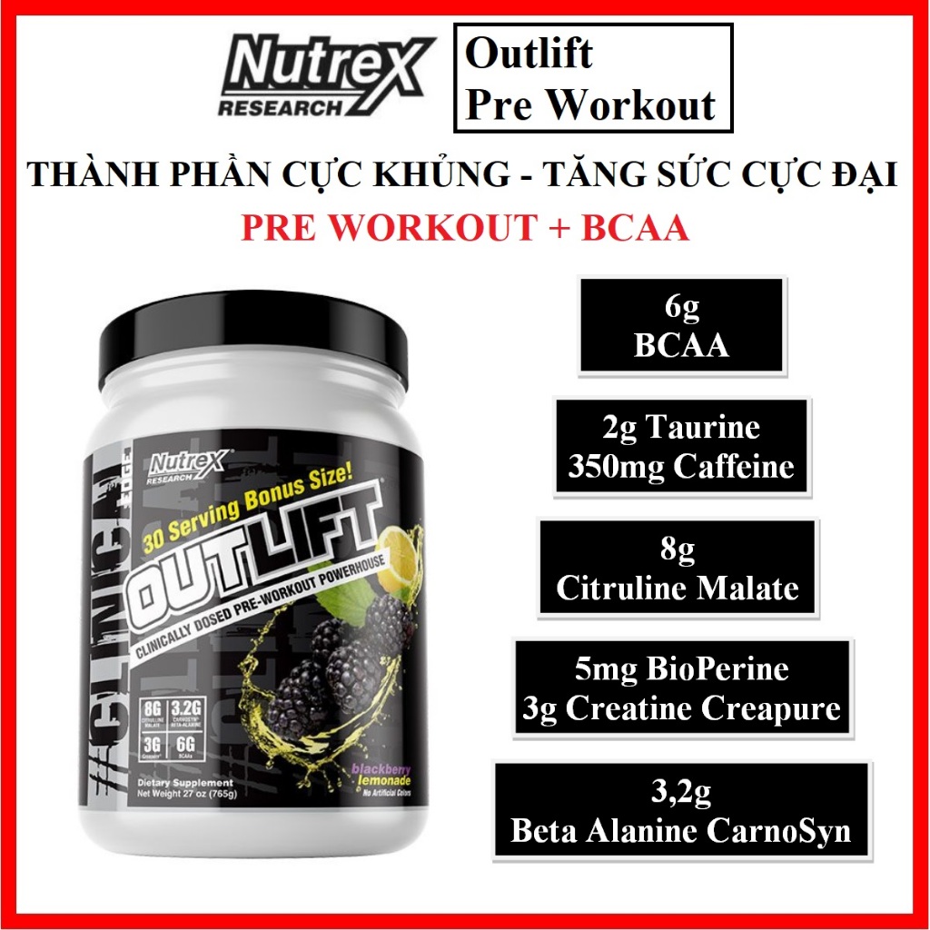- Hỗ trợ tăng năng lượng, tăng sức trước tập, duy trì sức mạnh trong tập