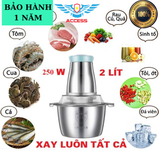 [BH 1 ĐỔI 1] Máy Xay Thịt -  Cối Xay Thịt Thực  Phẩm Đa Năng Công Suất 250W - Máy Say Inox 304 Chính Hãng
