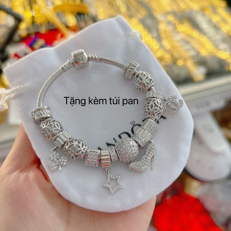 Vòng tay pan xi bạch kim cao cấp