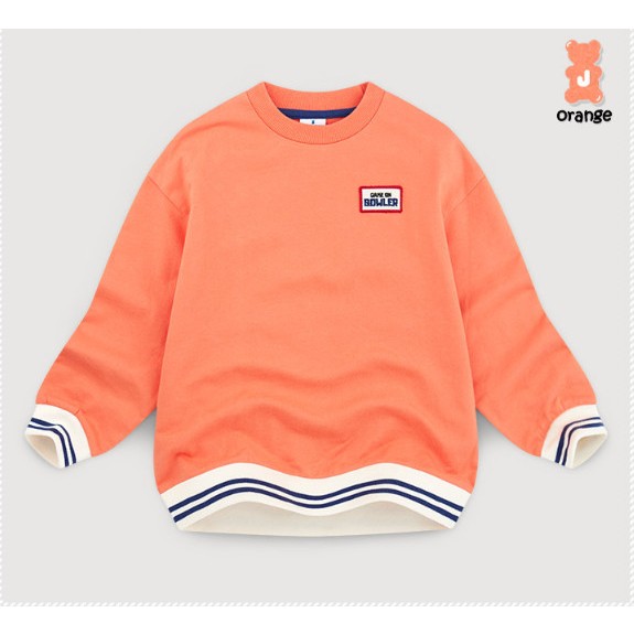 Áo nỉ da cá trơn phối gấu kẻ bé trai bé gái Jelis. HA2616