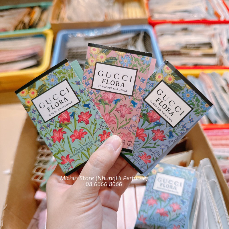 Mẫu thử Vial nước hoa Guxxi Flora đủ mùi thơm nịnh 2ml
