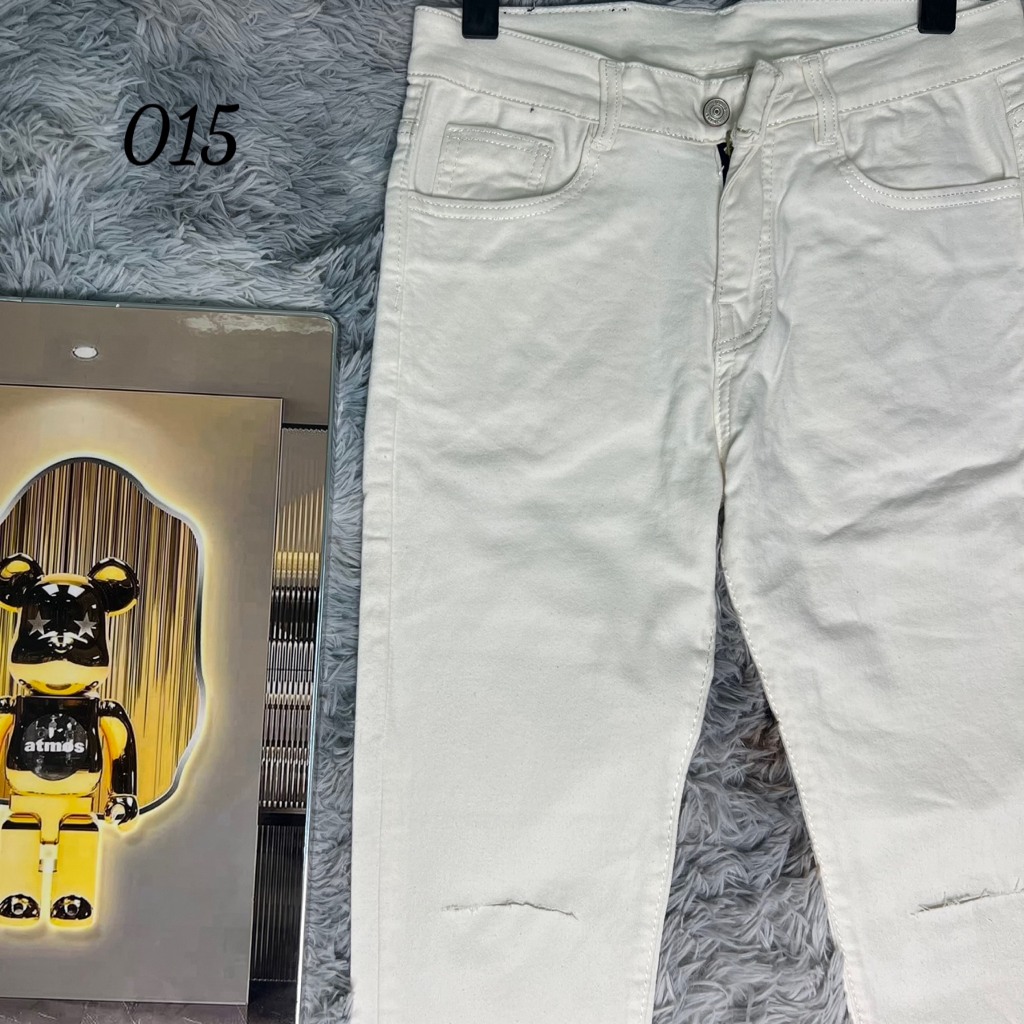 Quần jean nam dài trơn, hoặc rách gối, mẫu mới hot trend, phong cách thời trang trẻ trung sang trọng