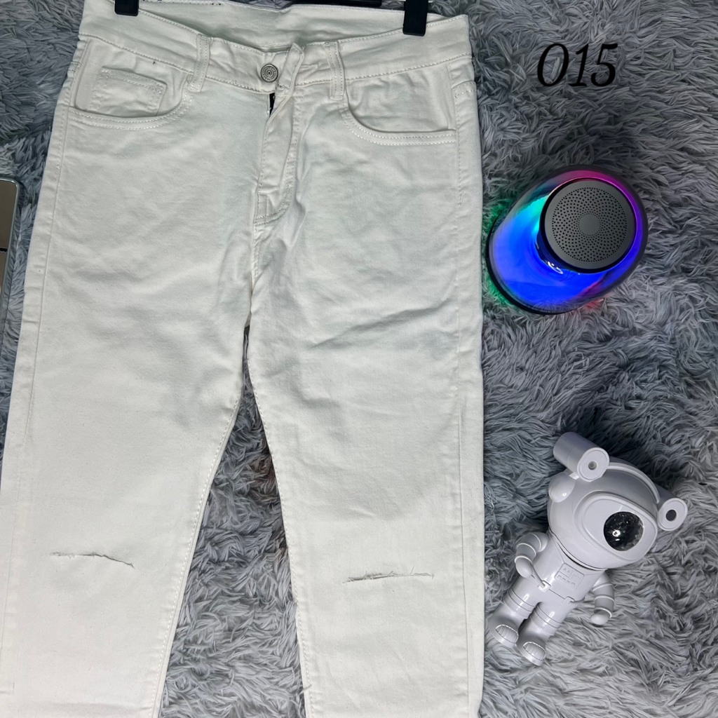 Quần jean nam dài trơn, hoặc rách gối, mẫu mới hot trend, phong cách thời trang trẻ trung sang trọng